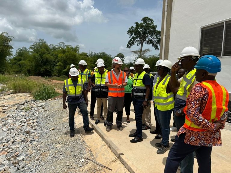 Parliament’s Water and Sanitation Committee Inspects STRABAG Expansion Works at Daboase Headworks